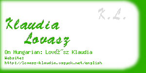 klaudia lovasz business card